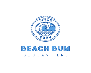 Wave Surfing Resort logo design