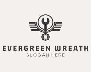 Wrench Gear Wings logo design