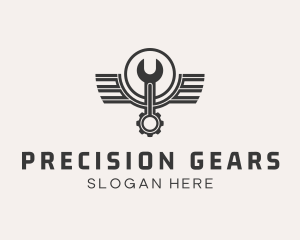 Wrench Gear Wings logo design