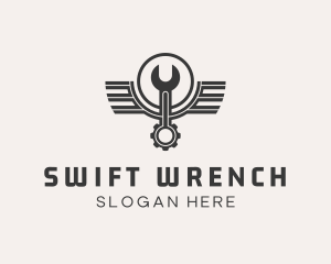 Wrench Gear Wings logo design