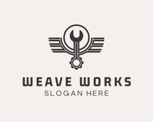 Wrench Gear Wings logo design