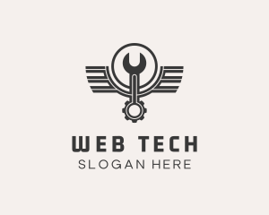 Wrench Gear Wings logo design