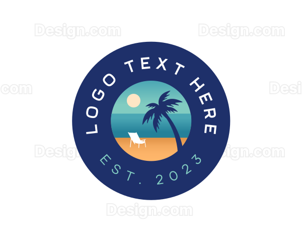 Beach Vacation Resort Logo