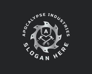 Industrial Saw Hammer logo design