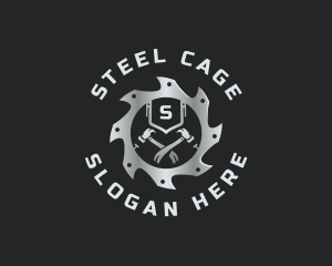 Industrial Saw Hammer logo design