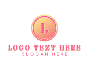 Dainty Gradient Stamp logo