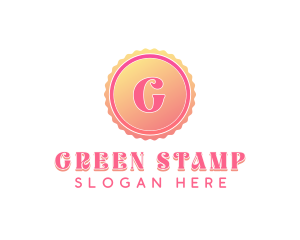 Dainty Gradient Stamp logo design