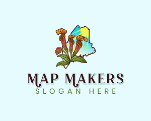 Maine Flower Plant logo design