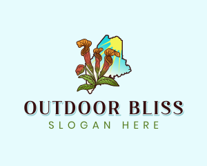 Maine Flower Plant logo design