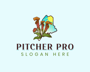 Maine Flower Plant logo design