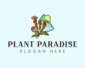 Maine Flower Plant logo design