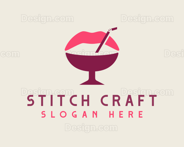 Lip Cocktail Straw Logo