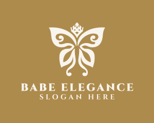 Elegant Butterfly Crown logo design