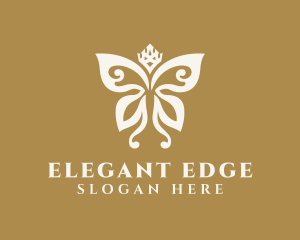 Elegant Butterfly Crown logo design