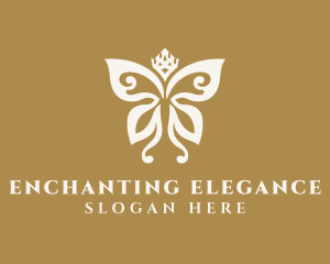 Elegant Butterfly Crown logo design