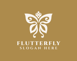 Elegant Butterfly Crown logo design