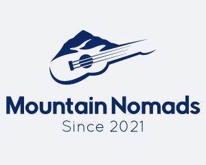 Guitarist Mountain Camp logo design