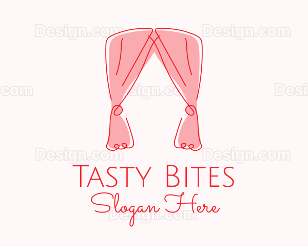 Pink Curtain Drapes Logo