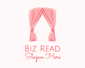 Pink Curtain Drapes logo design