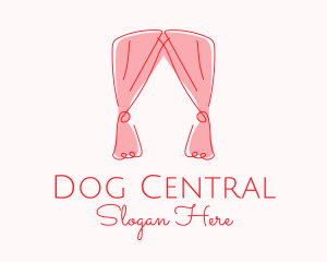 Pink Curtain Drapes logo design