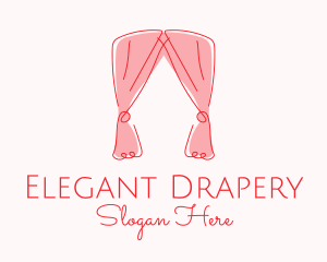 Pink Curtain Drapes logo