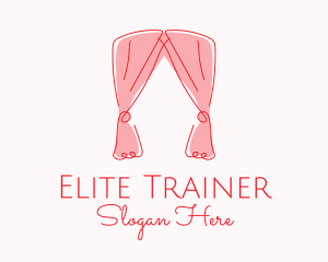 Pink Curtain Drapes logo design