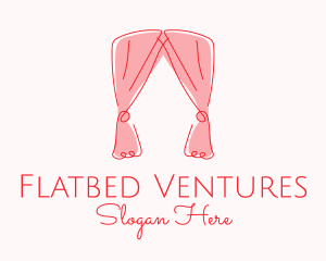 Pink Curtain Drapes logo design