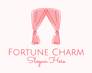 Pink Curtain Drapes logo design