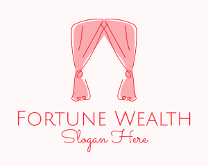 Pink Curtain Drapes logo design