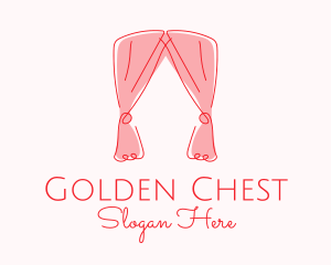 Pink Curtain Drapes logo design