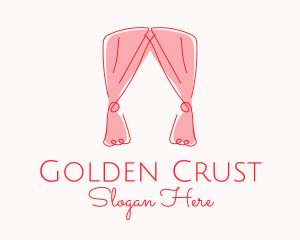 Pink Curtain Drapes logo design