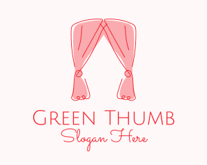 Pink Curtain Drapes logo design