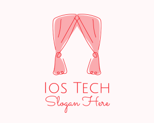 Pink Curtain Drapes logo design