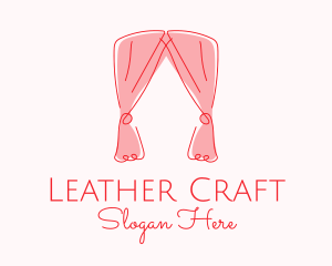 Pink Curtain Drapes logo design