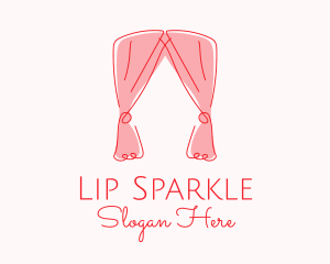 Pink Curtain Drapes logo design