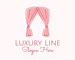 Pink Curtain Drapes logo design