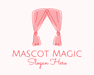 Pink Curtain Drapes logo design