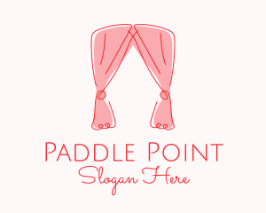 Pink Curtain Drapes logo design