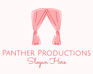 Pink Curtain Drapes logo design