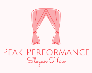 Pink Curtain Drapes logo design