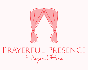 Pink Curtain Drapes logo design