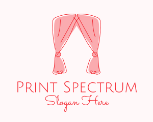 Pink Curtain Drapes logo design