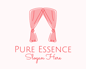 Pink Curtain Drapes logo design