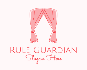 Pink Curtain Drapes logo design