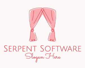 Pink Curtain Drapes logo design