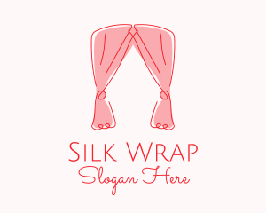 Pink Curtain Drapes logo design