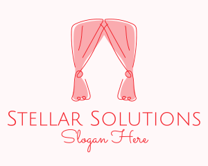 Pink Curtain Drapes logo design