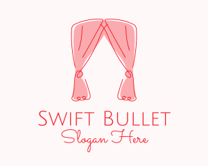 Pink Curtain Drapes logo design