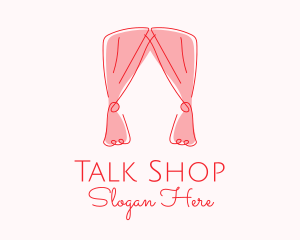 Pink Curtain Drapes logo design