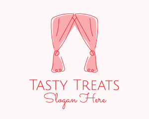 Pink Curtain Drapes logo design